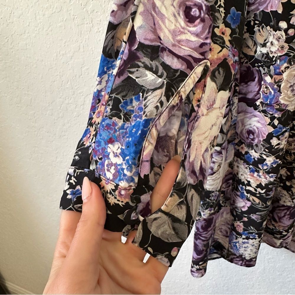 Parker Naomi Silk Floral Dress Size Medium - Picture 5 of 8